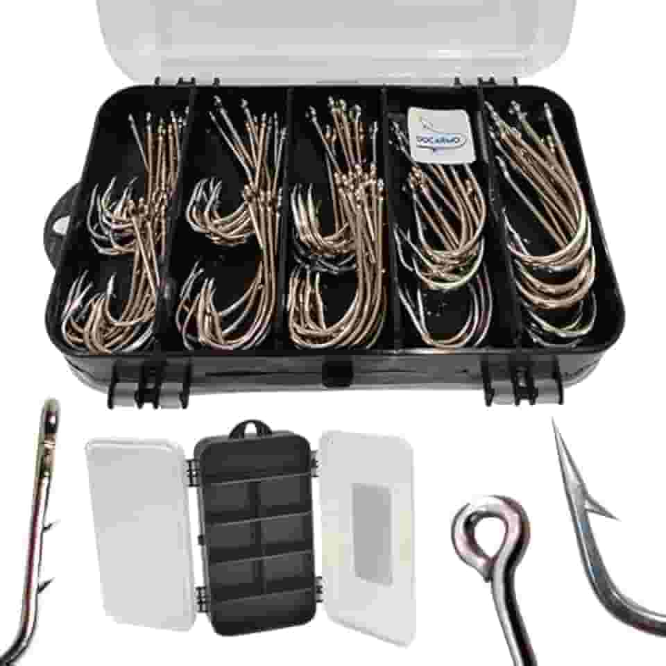 Estojo Anzol Marine Grande Espinhel com 80 Unidades Tucunaré