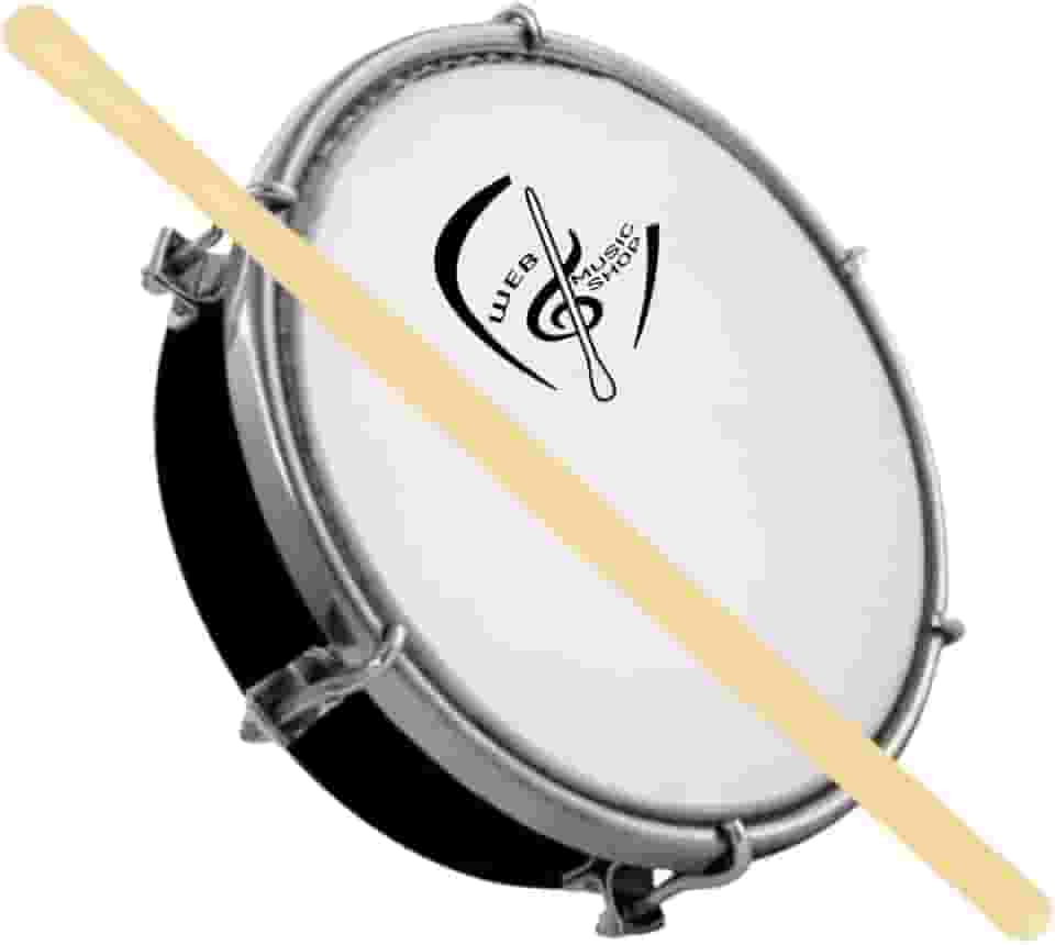Tamborim 6 Pol. Abs Pele Leitosa C/Baqueta Madeira e Chave de Afinação - Web Music Shop