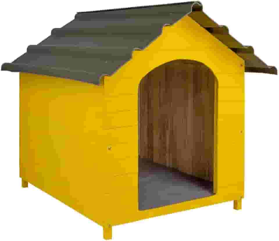 Casa Casinha De Cachorro Telhado Ecológico Extra Gigante N7 (Amarela)