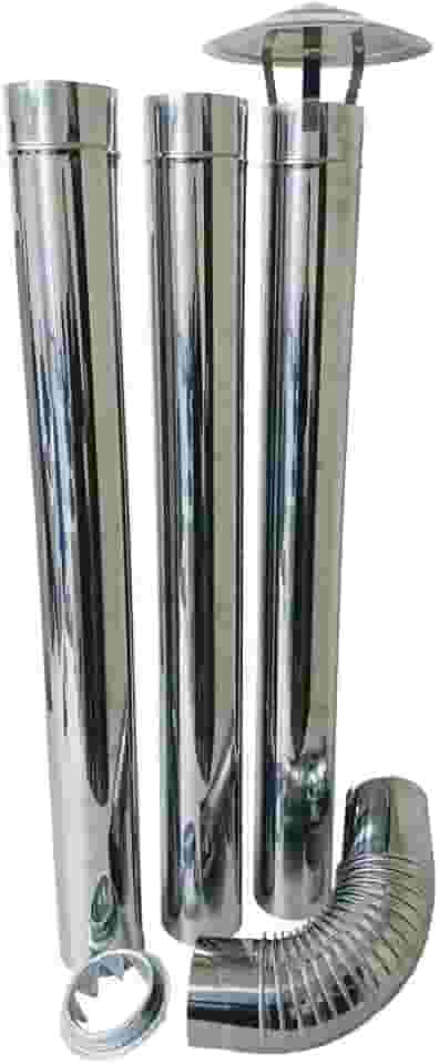 Kit para Fogão a lenha Adams Chaminé Inox, 110 mm