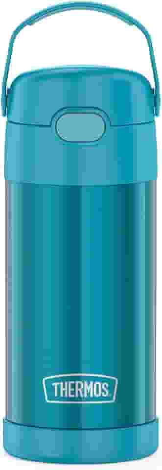 Thermos Garrafa térmica infantil Funtainer, aço inoxidável, 355 ml, azul-petróleo