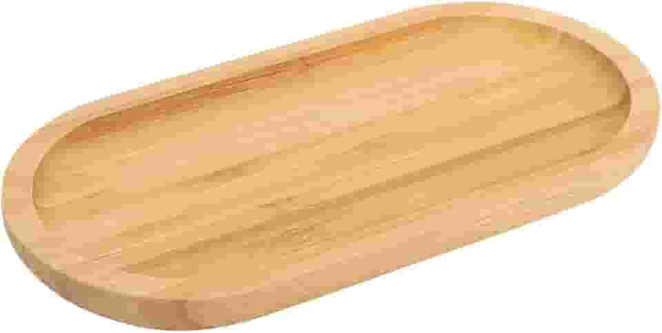 Mimo Style Bandeja Oval Ecokitchen, Ideal Para Servir Petiscos, Cafés e Lanches, Produzido em Bambu, Resistente, Durável, Utensílio Multiuso (24cm)