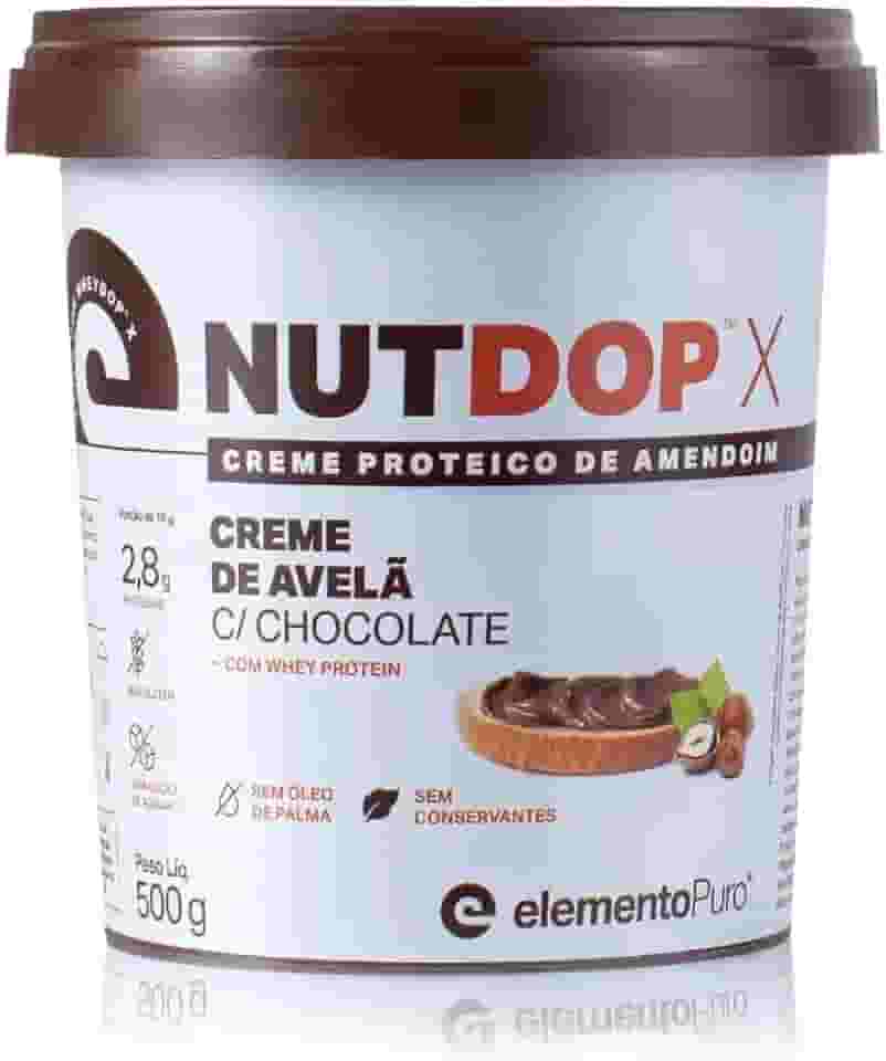 Elemento Puro Nutdop X Creme De Amendoim - Creme De Avelã Com Chocolate - 500G Elementopuro