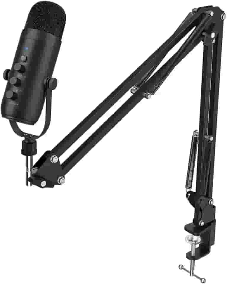 Microfone Condensador Profissional Live, Podcast E Gravações Braço articulado