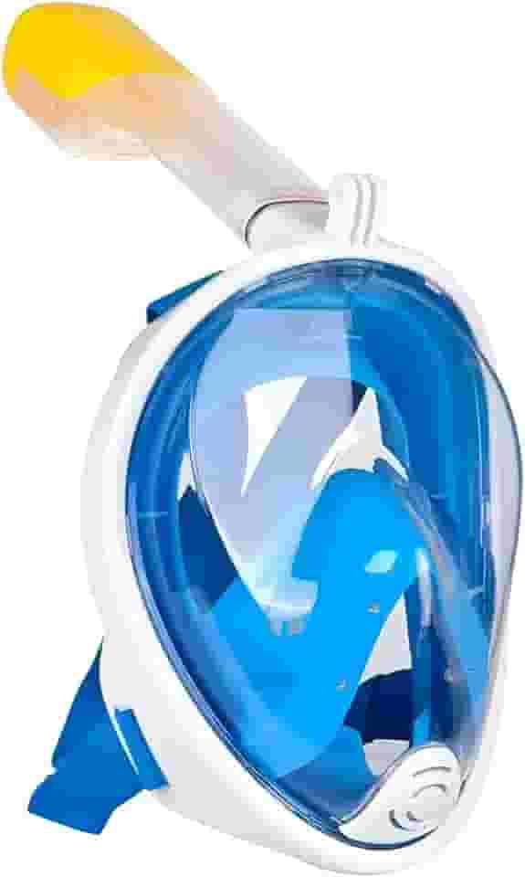 Máscara de Mergulho Profissional c/Snorkel e Suporte GoPro – Visão Panorâmica (180°) e Lente Antiembaçante – Kit para Mergulho, Natação e Snorkeling