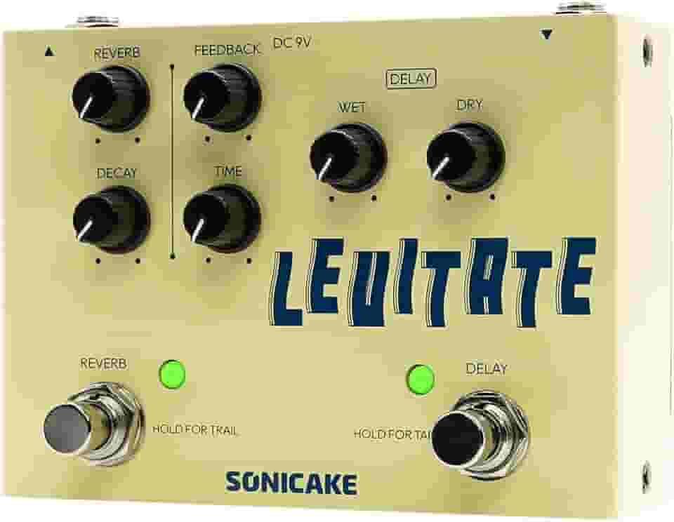 SONICAKE Delay Reverb 2 in 1 Guitar Effects Pedal Digital Levitate