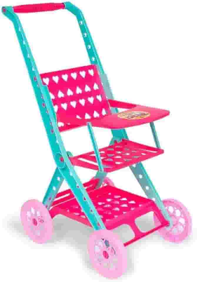 Carrinho de Boneca Dobrável Cardoso Rosa