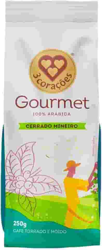 3 Corações Café Torrado e Moído Gourmet Cerrado Mineiro, 250G
