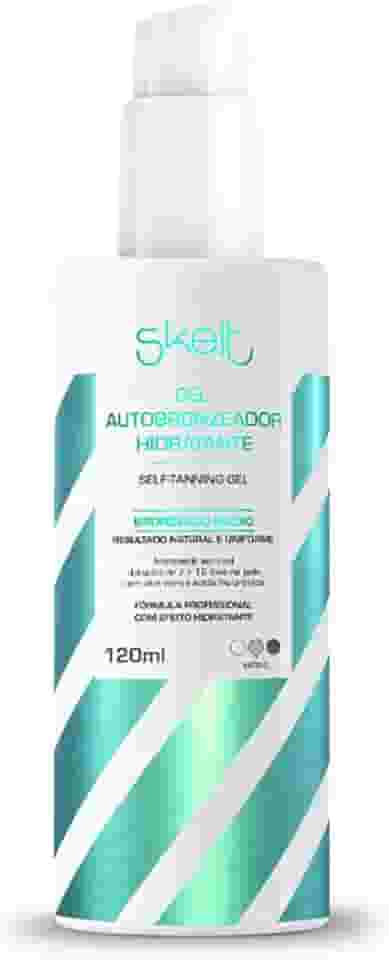 Skelt Gel Autobronzeador 120ml, Textura Leve, Fácil Absorção, Bronzeado Média a Intenso, Fragrância Agradável, 7 a 12 Dias, Não Possui Cor-Guia, Todos os Tipos de Pele