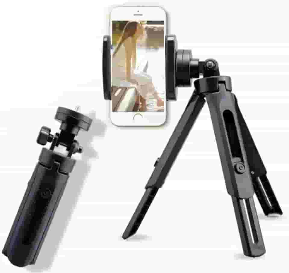 Tripé Flexível para Celular e Câmera Articulado 360° Portátil Ajustável Universal de Mesa ou Externo Material Durável