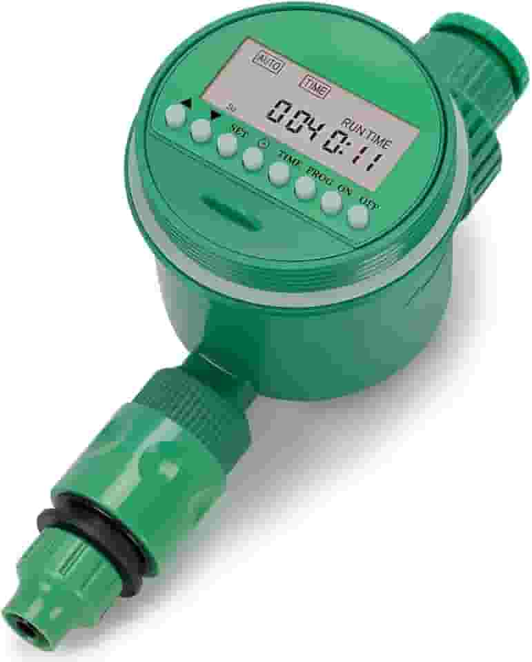 Temporizador Irrigação, Controlador de Irrigação Automático Verde Adequado para Jardins Domésticos, Compatível com Mangueiras 1/2'' e 3/4'', Hortas e Vasos de Flores, Economiza Água