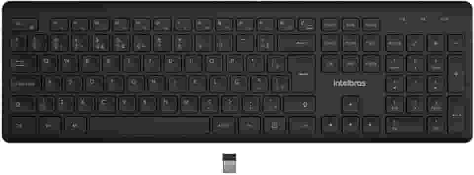 Teclado Sem Fio Intelbras com Clique Silencioso TSI50 Preto