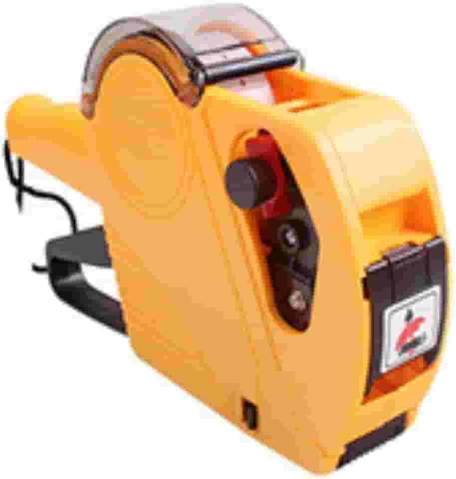 Etiquetadora Rotuladora De Preço Manual MAIS Refil Com Etiquetas De Preços 8 Dígitos Diversos Caracteres Códigos Datas Fácil Manuseio Portátil PREMIUM ONYK (AMARELO)