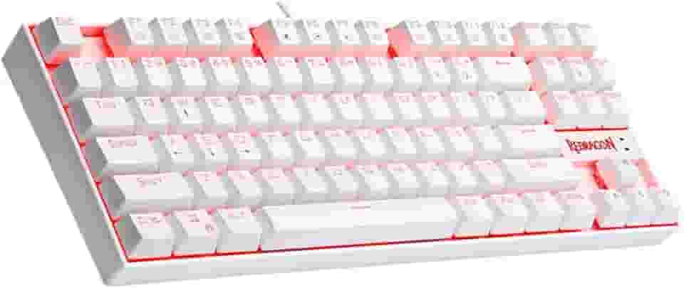 Redragon TECLADO MECANICO REDRAGON KUMARA K552W-2 SINGLE COLOR BRANCO/MARROM, UNICO