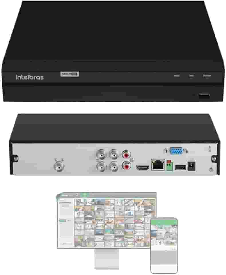 DVR GRAVADOR DIGITAL DE VIDEO 4 CANAIS MHDX 1304 INTELBRAS