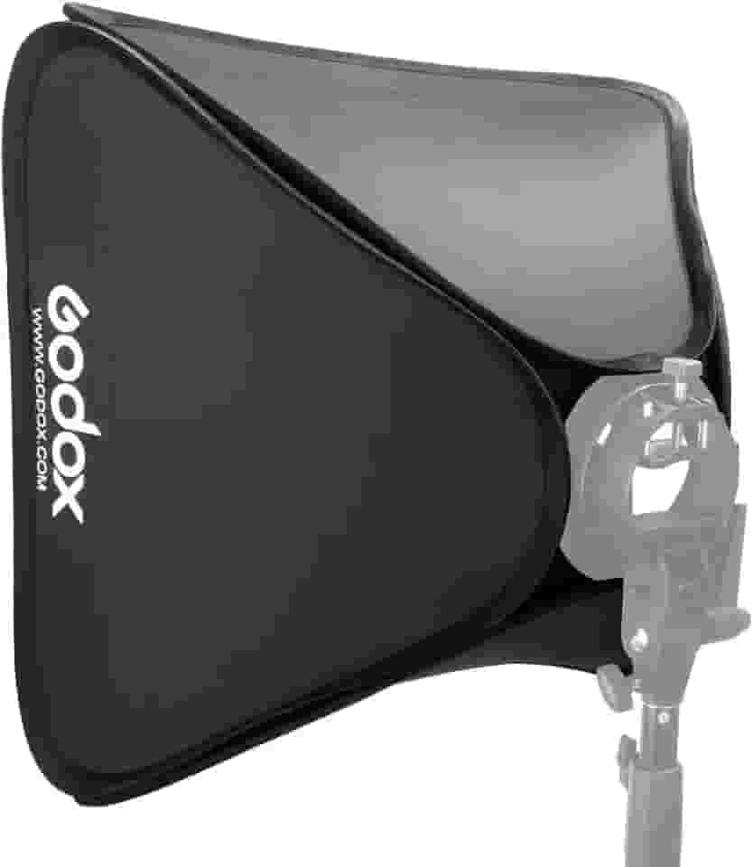 Godox Softbox Kit portátil dobrável de 60 cm x 60 cm para câmera, fotografia, estúdio, flash compatível com suporte Bowens Elinchrom