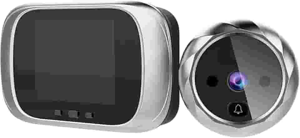 yeacher Visualizador de porta digital câmera olho mágico campainha tela LCD de 2,8 polegadas com visão noturna sessão de fotos monitoramento digital de porta para segurança doméstica