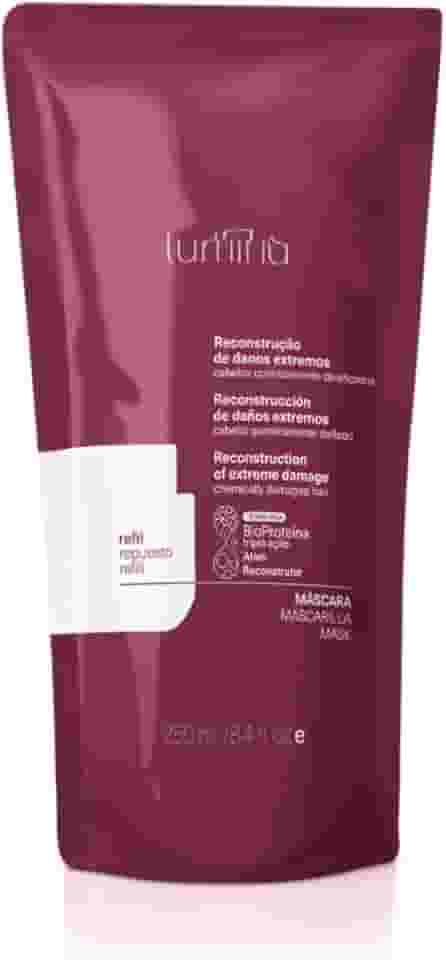 Lumina Máscara de Reconstrução para Danos Extremos, Cabelos Quimicamente Danificados, 250ml, Refil