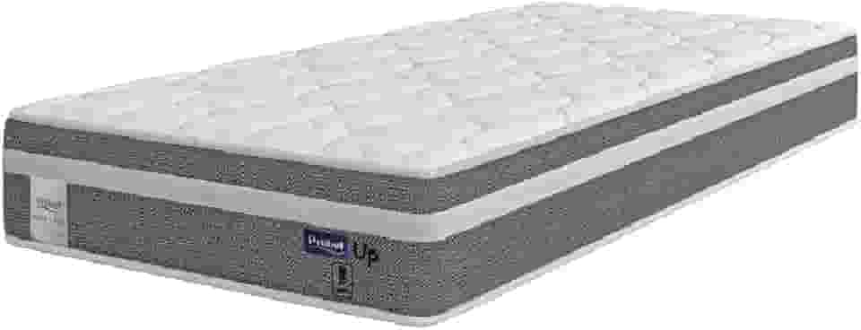 Colchão Solteiro Molas Ensacadas Euro In Up 88x188x26cm Cinza/Branco Probel