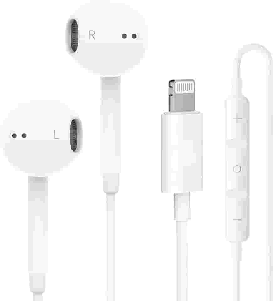 1 pacote de fones de ouvido com fio para iPhone com conector Lightning (microfone integrado e controle de volume) [certificado oficial] Fones de ouvido compatíveis com fones de ouvido iPhone 14/13/12