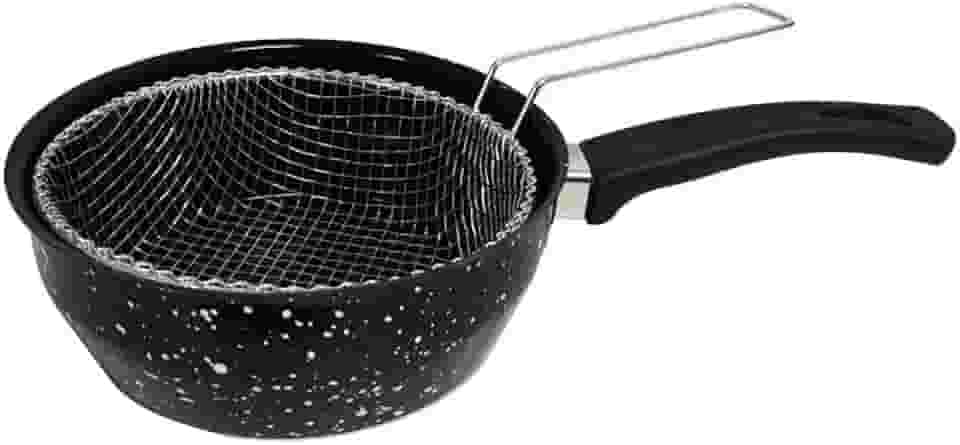 Frigideira Fritatudo Fritadeira Cesto 20cm Esmaltada Roa