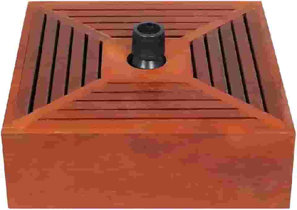 Base Para Ombrelone Guarda Sol 25Kg Revestida em Madeira - 16471 Belfix - Preto