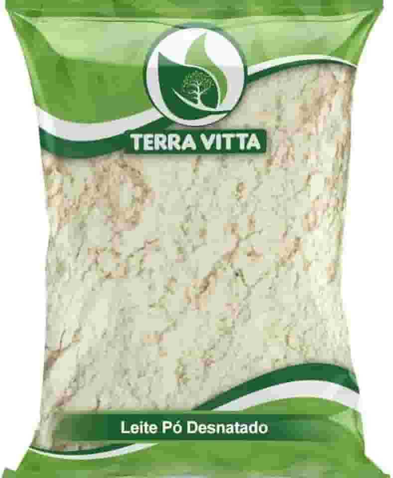 Terra Vitta Leite Pó Desnatado (1Kg) - 100% Leite, Sem Açúcar, Sem Glúten - Bolsa - 1kg