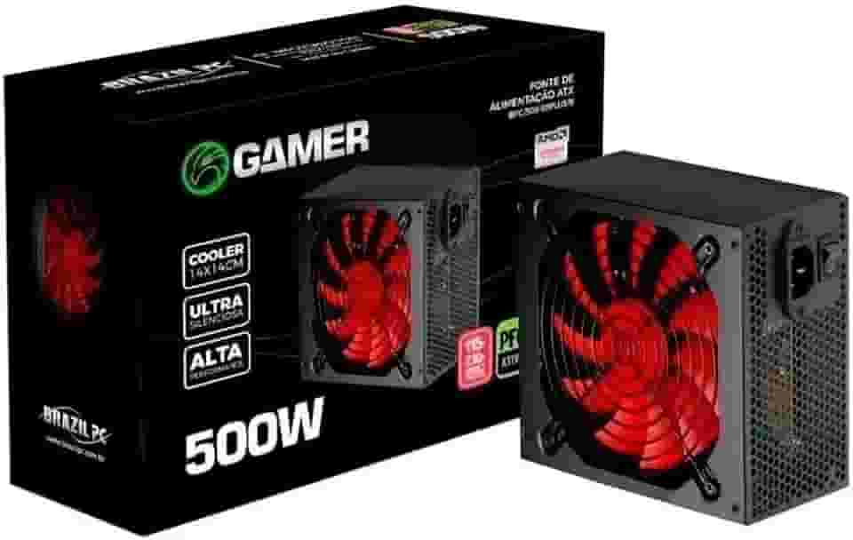 FONTE DE ALIMENTAÇÃO BRAZILPC 500W 80PLUS BRONZE BPC/500-80PLUS/B