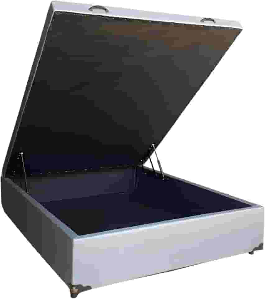 Cama Box Baú Casal Sintético Branco Com Pistão A Gás - Imperium do Sono