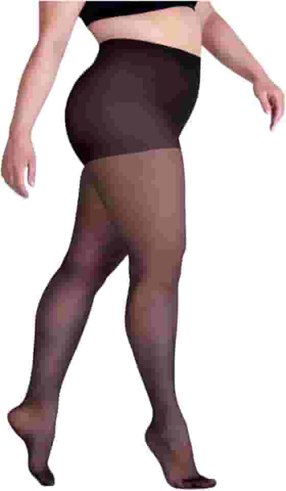 Meia Calça Fio 20 Preto Plus Size PRETO-00XG