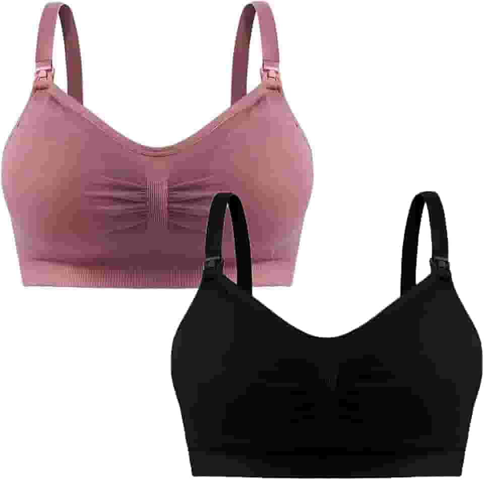 Kit com 2 Sutiã Amamentação Bojo Removível Confortável Gestante Sem Aro