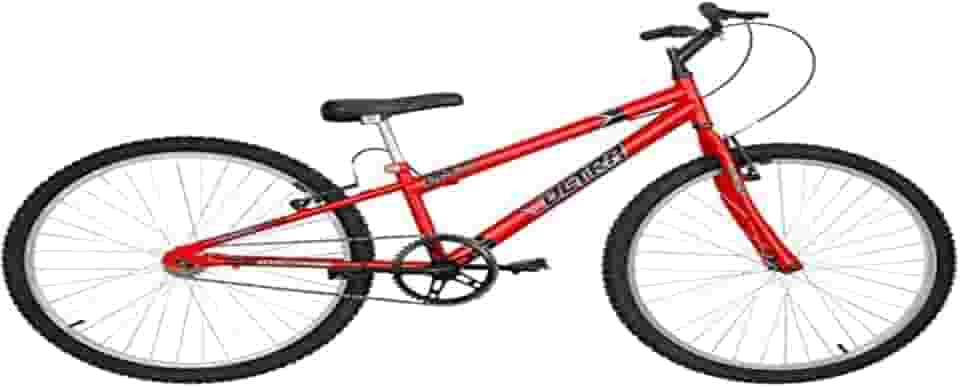 Bicicleta de Passeio Ultra Bikes Esporte Rebaixada Aro 26 Reforçada Freio V-Brake Sem Marcha Vermelho Ferrari