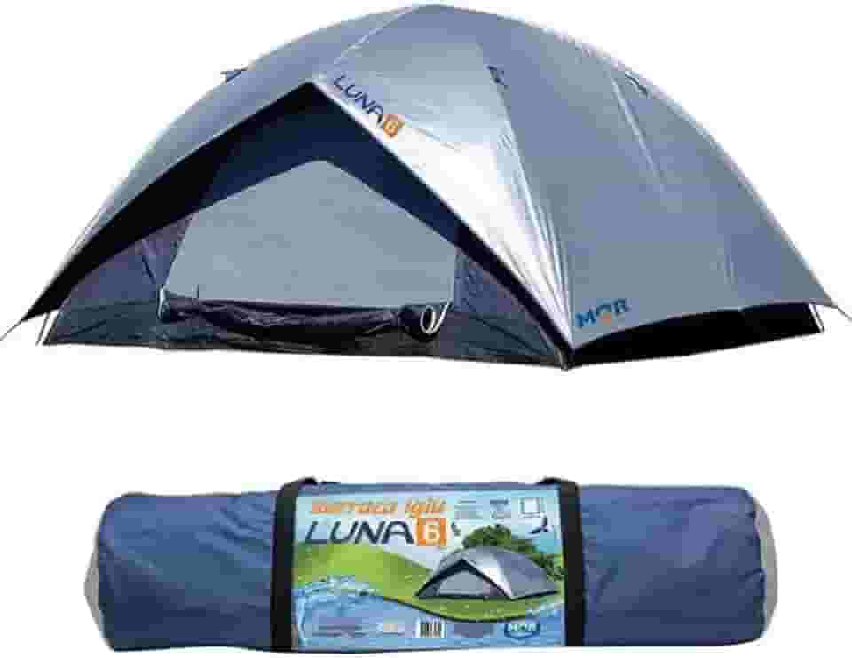 Barraca Luna para 6 Pessoas – Resistente à Chuva, Ventilação Dupla, Ideal para Camping e Praia