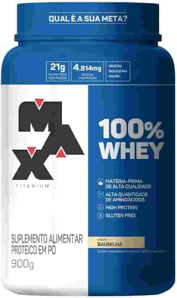 Max Titanium 100% Whey - 900G Baunilha -