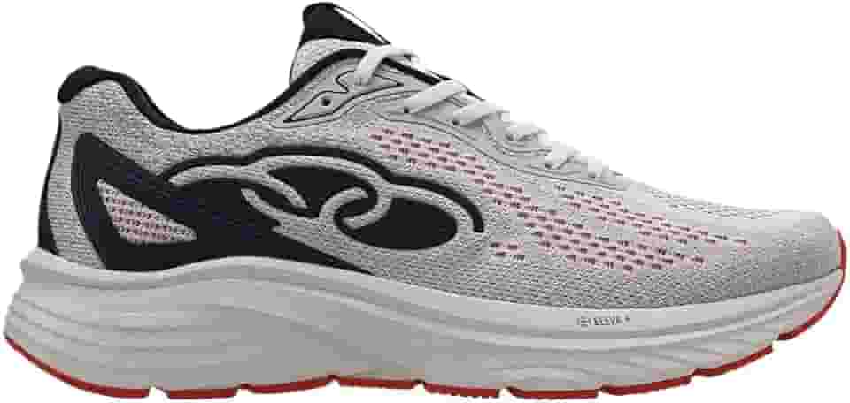 Tênis Olympikus Challenger 5 Unissex (Cinza e Vermelho, BR, Adulto, Numérico, 44)