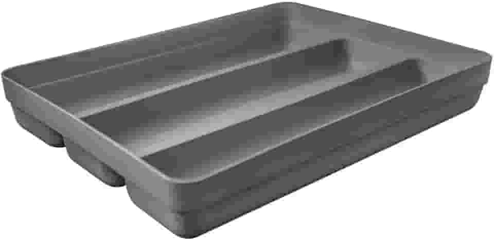 Organizador Suporte Multiuso De Gavetas Logic Para Talheres Chumbo