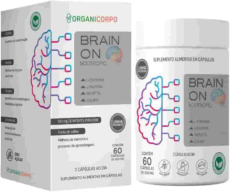 Brain On - Nootrópico Neuro Ativador. Memória, Foco, Atenção