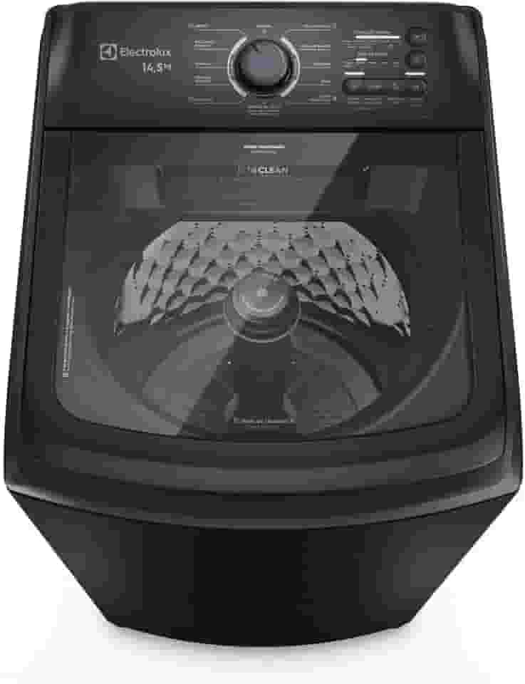 Electrolux Máquina de Lavar Electrolux 14,5kg Preta Efficient Cesto Inox, Jet&Clean e Filtro Fiapos (LEP15) 220V