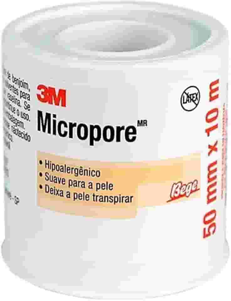 Fita Micropore 50mm x 10m Hipoalergênica Pele 3M
