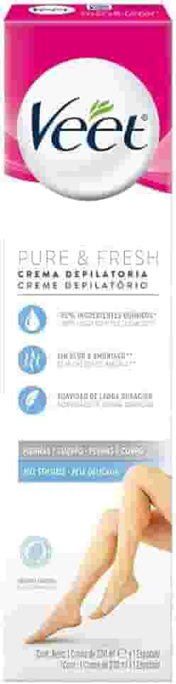 Creme Depilatório Corporal Veet Pure & Fresh Peles Delicadas - 200ml
