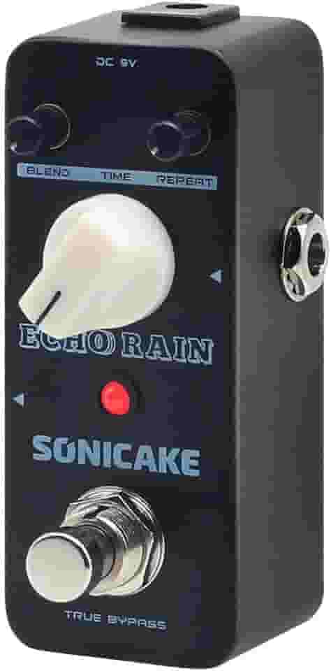 SONICAKE Pedal de Delay Estilo Analógico Pedal de Delay para Guitarra Pedal de Delay para Guitarra Híbrido Digital Echo Rain Pedal de Efeitos de Delay para Guitarra True Bypass