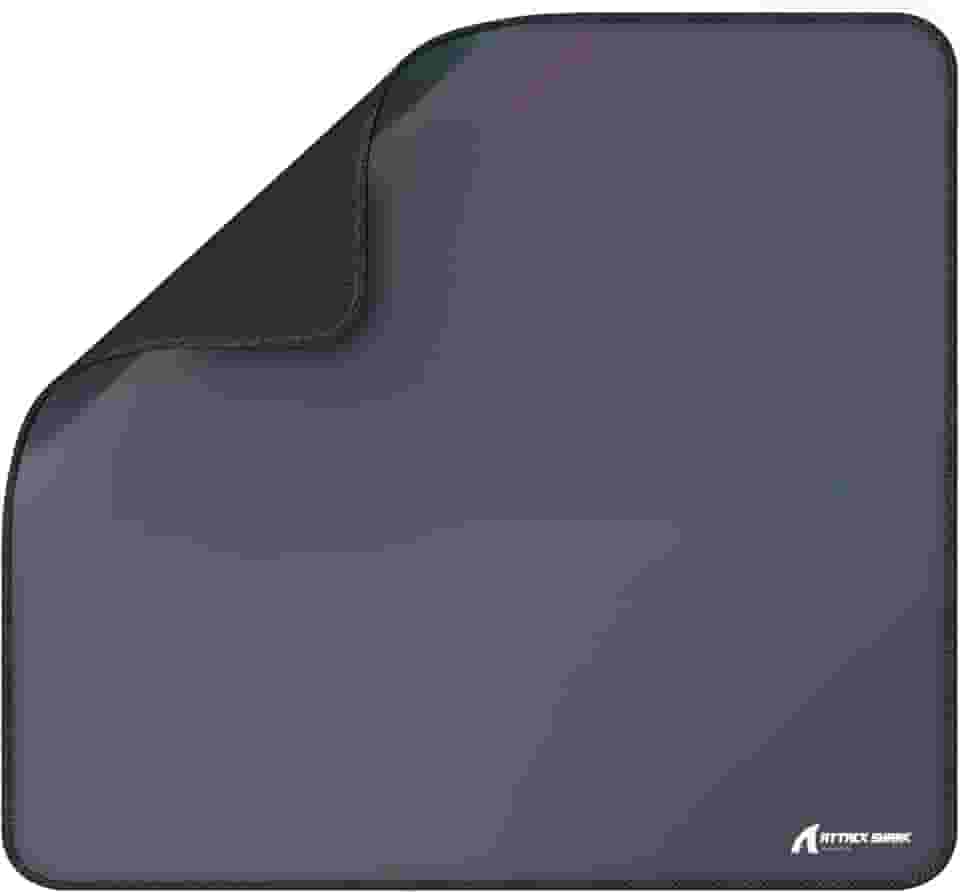 ATTACK SHARK CM03 Mouse Pad grande,revestimento resistente à água,superfície de borracha antiderrapante com controle suave e textura pesada,bordas costuradas em microfibra,450x400x4mm(Cinza Gradiente)
