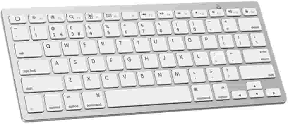 Teclado Bluetooth Sem Fio Ultra Fino para Tablet, Celular e PC – Compatível com Android, iOS, Windows e Mac, Padrão ABNT2 com Tecla "Ç" e "Command" – Design Nacional (Cinza Metalizado)