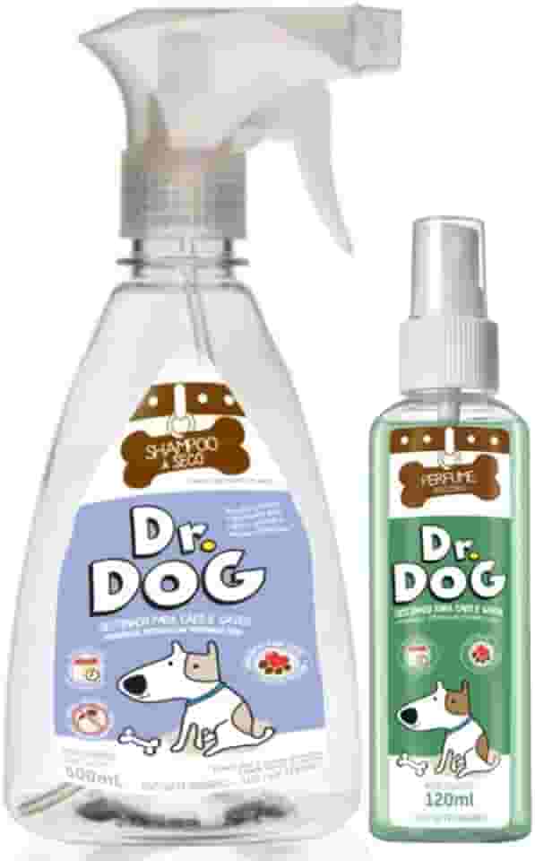 Kit Banho a seco Pet + Perfume cheirinho de bebê, hipoalergênico, Banho Expresso para Cães e Gatos – Limpa, Perfuma e Hidrata, Sem Enxágue (banho a seo pet 500ml)