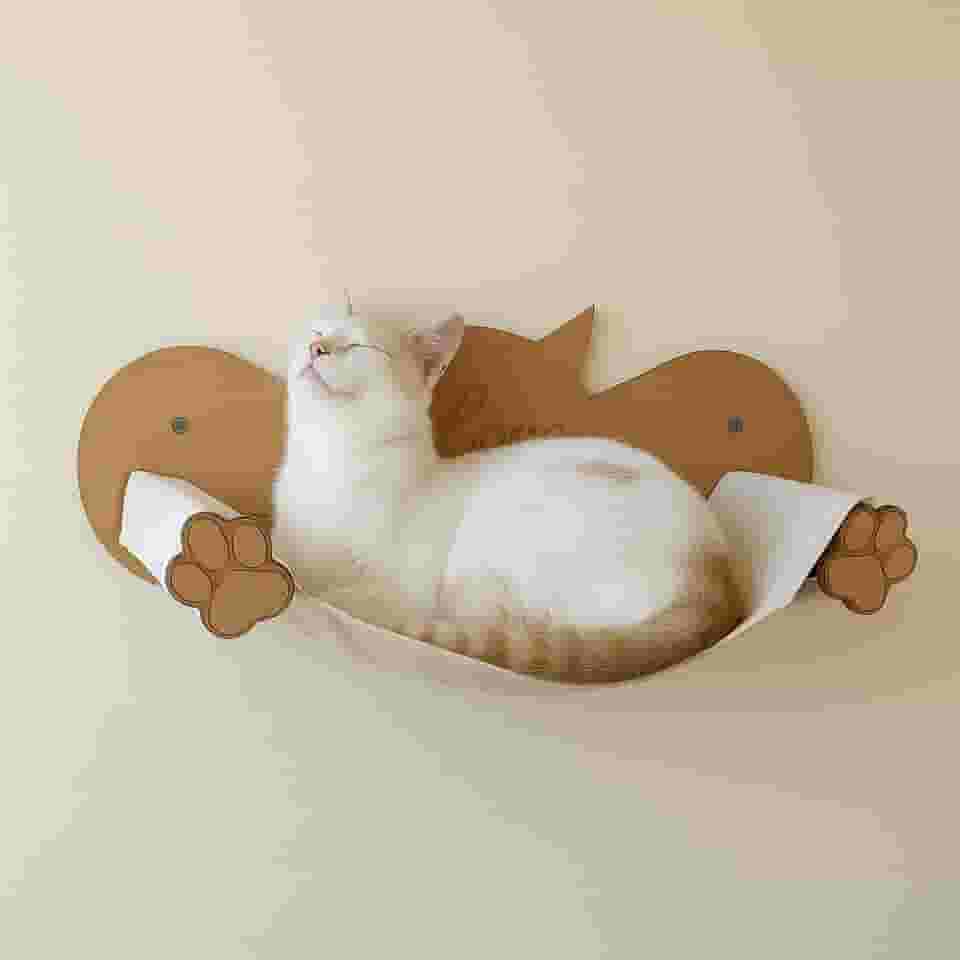 BOXFAN Rede Caminha Gatos Suspensa Mdf Rede Redinha para Gatos e Gato Pequeno Descanso de Parede