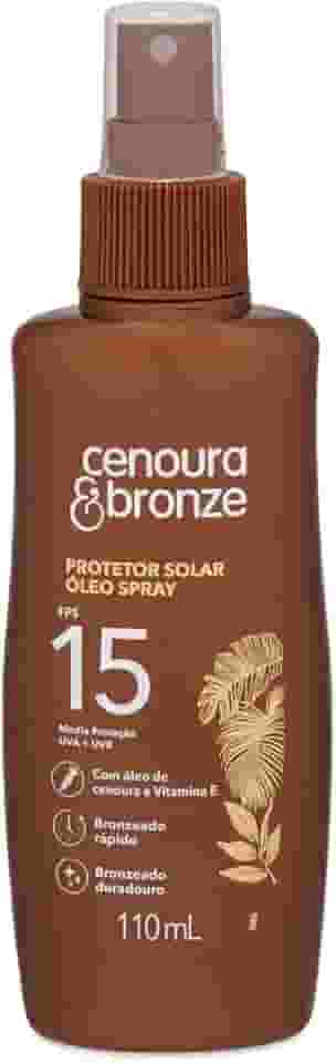 Bronzeador Óleo Spray FPS 15 Cenoura & Bronze 110ml