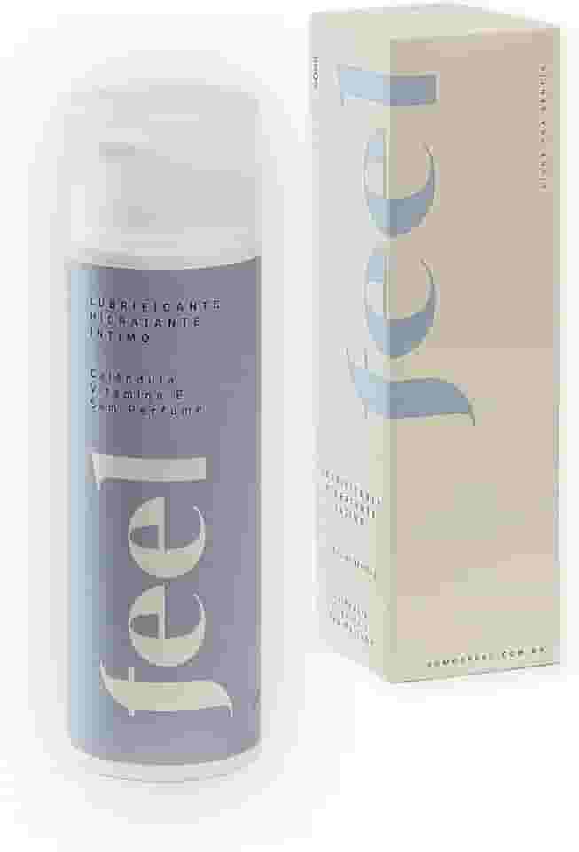 Lubrificante Hidratante Íntimo Feel Sem Perfume 50ml A Base de Água Vegano Calêndula Aloe Vera Vitamina E