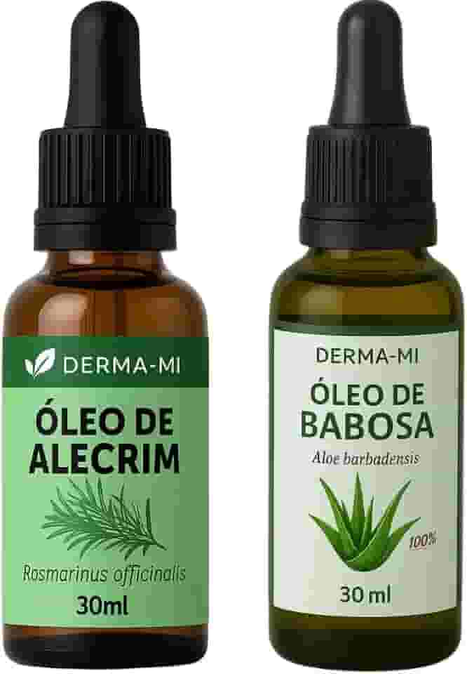 Kit Óleo de Alecrim + Óleo de Babosa 100% Puro – Crescimento Capilar, Fortalecimento, Hidratação e Revitalização Natural