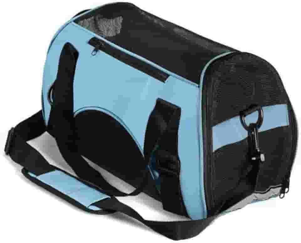 Bolsa Pet De Transporte De Avião Cachorro Gato - Azul