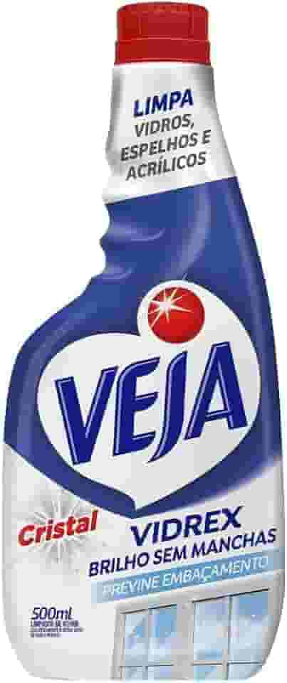 Veja Limpa Vidros Spray Vidrex Cristal 500Ml Refil
